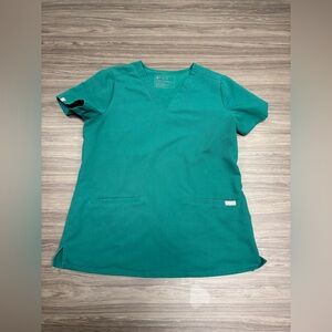 FIGS Green Scrub Top Size Small